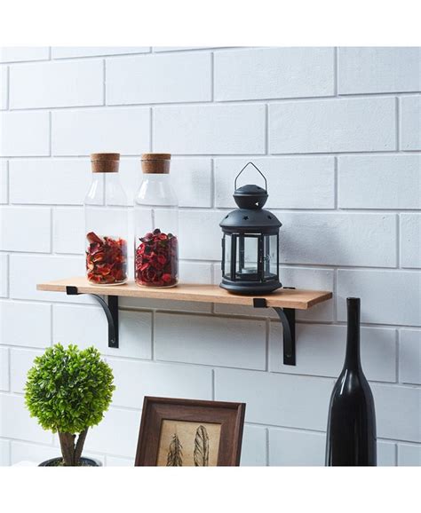 pine shelf with metal brackets danya b|Bracket Shelves – Danya B..